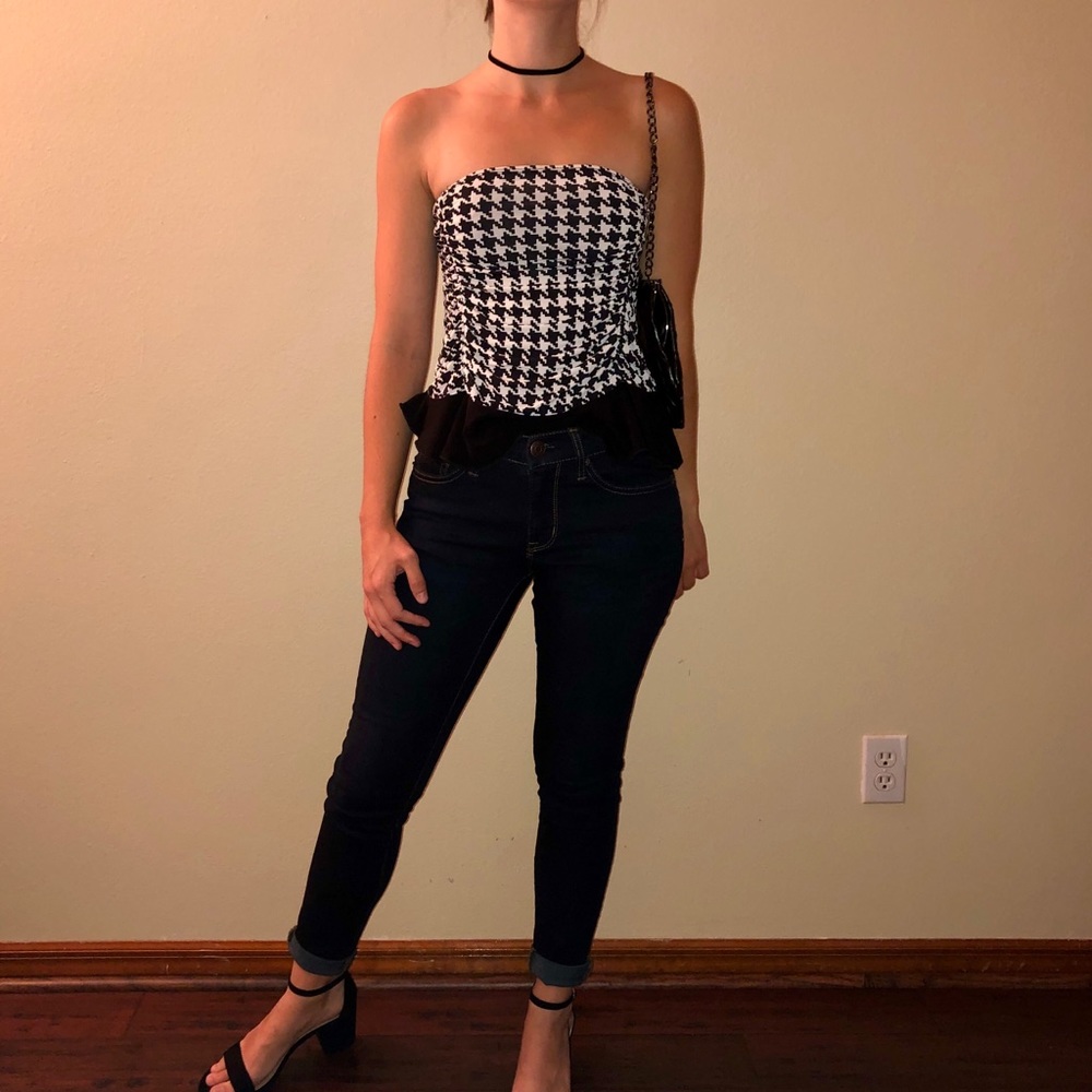 Vintage Black and White Tube top